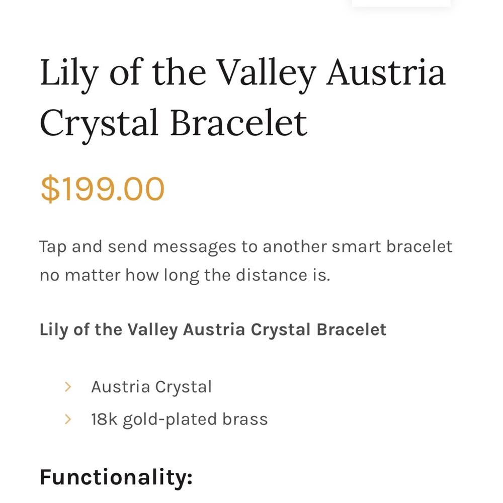 Totwoo Swarovski Smart Lily of the Valley Austria Crystal Bracelet XS, Single - Picture 2 of 10